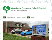 Tablet Screenshot of greenbrookvet.com